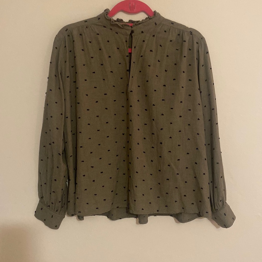 Zara Ruffle Neck Blouse